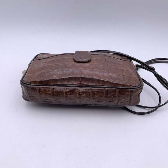 CHLOE Vintage Brown Embossed Leather Shoulder Messenger Bag - Picture 4 of 7